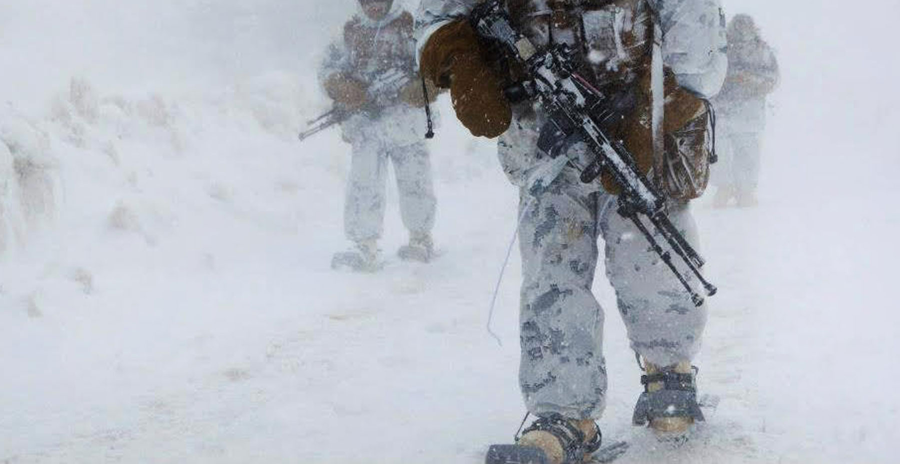Soldiers in snow wearing Vapor Barrier Bunny Boots