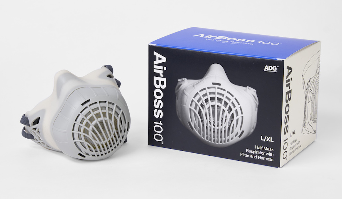 AirBoss 100 Half Mask Respirator with packaging