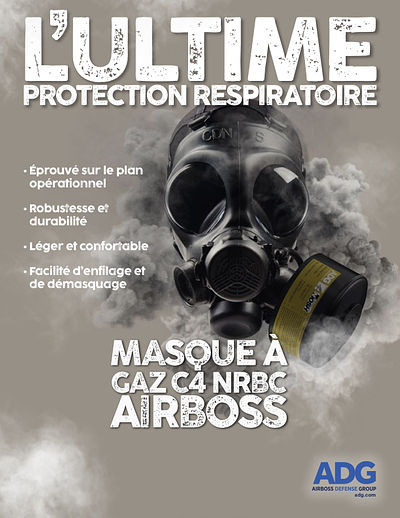 GSHUBB Masque respiratoire de survie nucléaire et chimique, masque intégral  à gaz réutilisable avec filtre à charbon actif de 40 mm, convient pour