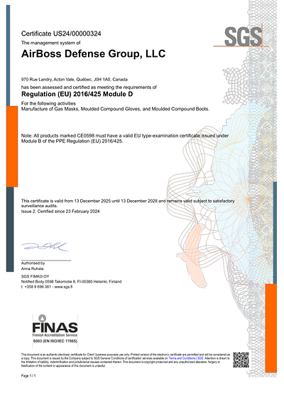 Cover of the EU 2016/425 Module D brochure